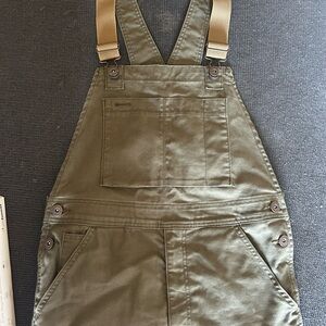 REI Men’s Green Overalls with Tan Straps